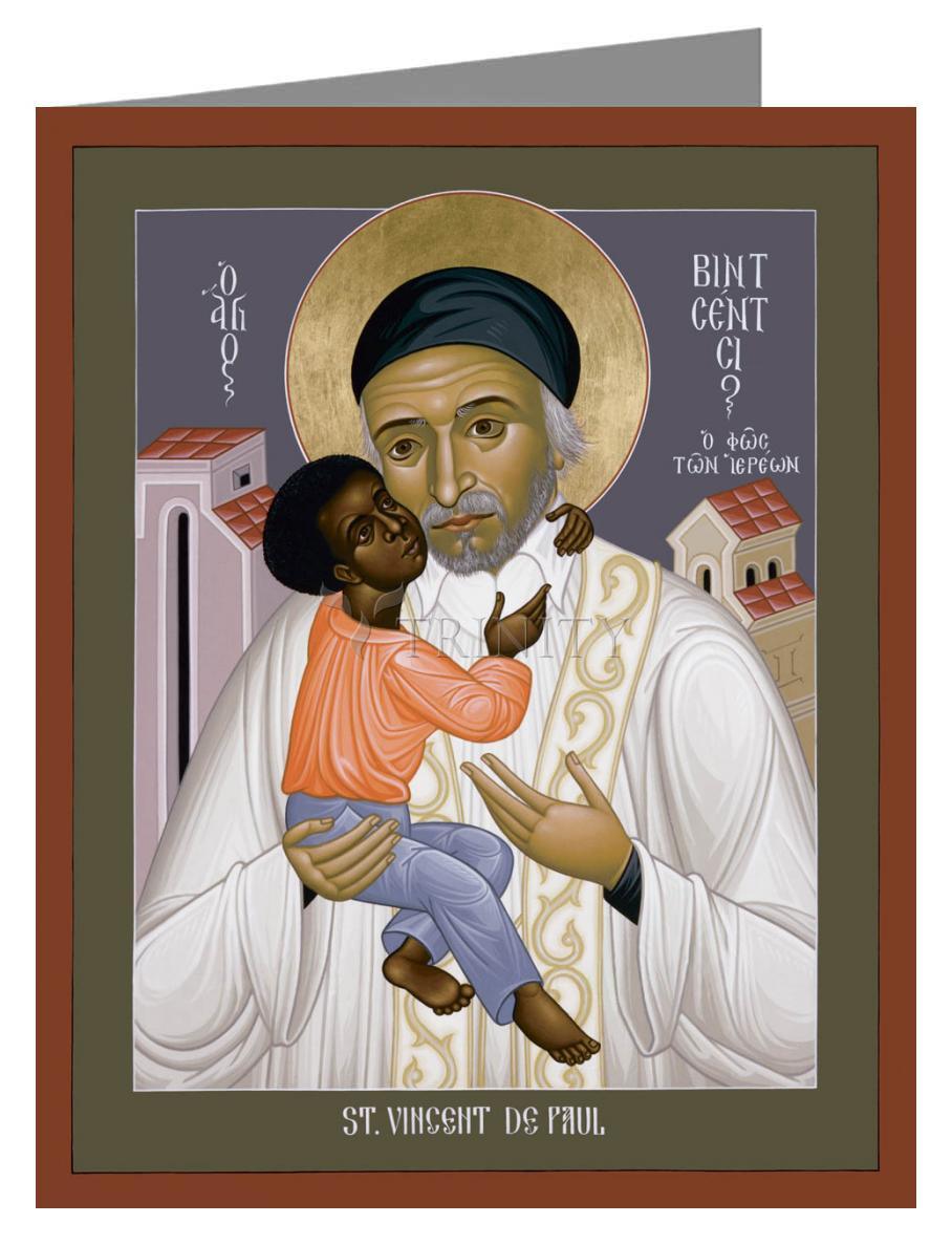 St. Vincent de Paul - Note Card Custom Text by Br. Robert Lentz, OFM - Trinity Stores