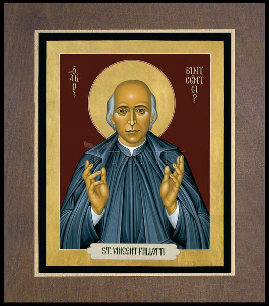 St. Vincent Pallotti - Wood Plaque Premium by Br. Robert Lentz, OFM - Trinity Stores