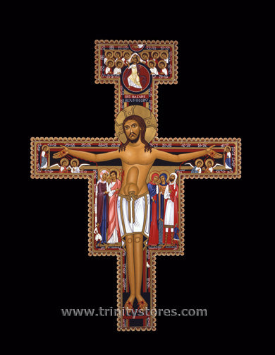 Apr 03 - “San Damiano Crucifix” © icon by Br. Robert Lentz, OFM.