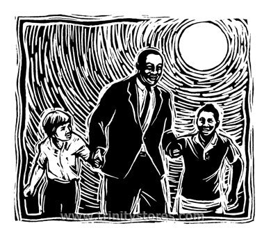 Apr 4 - “Martin Luther King’s Dream” © artwork by Julie Lonneman.