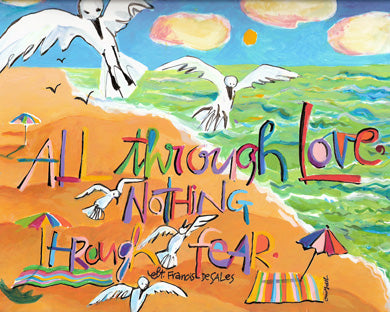 Apr 07 - “All Through Love” © artwork by Br. Mickey McGrath, OSFS.