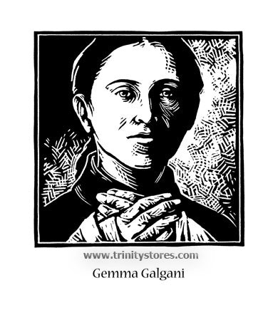 Apr 11 - “St. Gemma Galgani” © artwork by Julie Lonneman.
