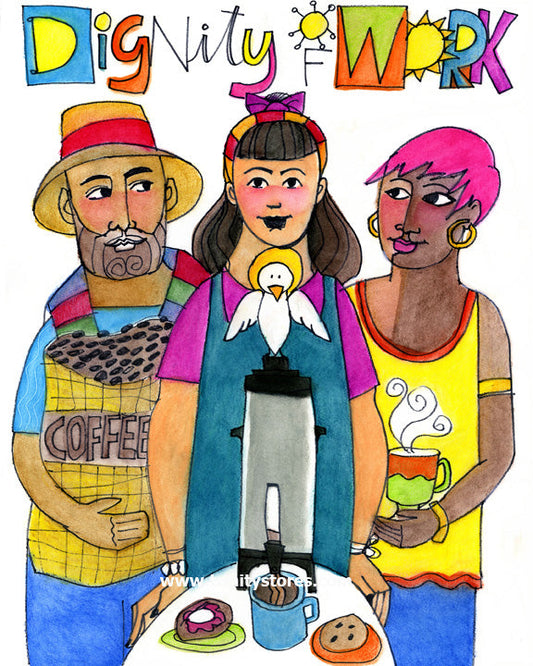 Apr 11 - “Dignity of Work” © artwork by Br. Mickey McGrath, OSFS.