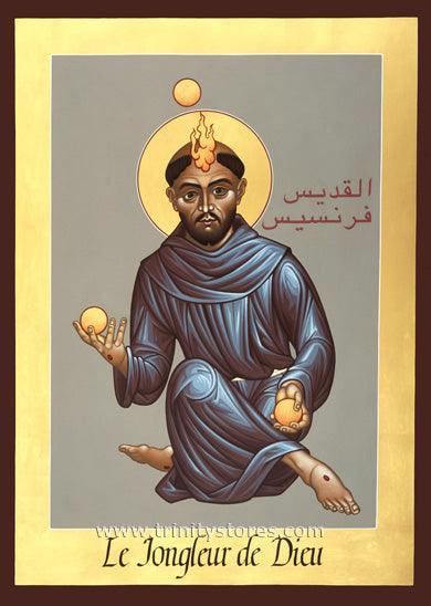 Apr 15 - “St. Francis, Jongleur de Dieu” © icon by Br. Robert Lentz, OFM.