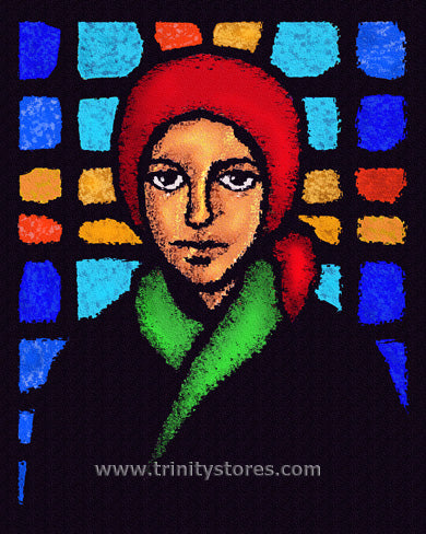 Apr 16 - “St. Bernadette of Lourdes - Stained Glass” © artwork by Dan Paulos.