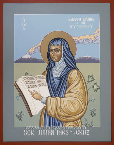 Apr 17 - “Sor Juana Inés de la Cruz” © icon by Lewis Williams, OFS.