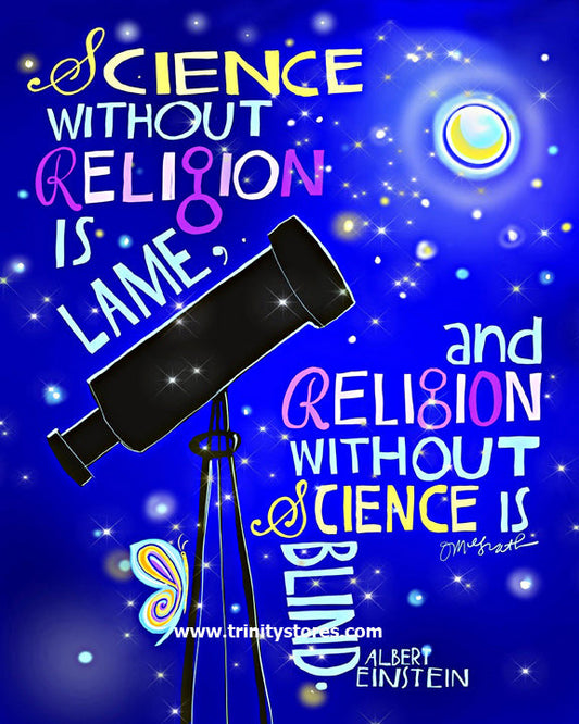 Apr 18 - “Albert Einstein Saying” © artwork by Br. Mickey McGrath, OSFS.