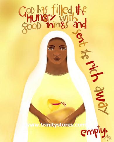 Apr 22 - “Mary’s Song - Fill the Hungry” © artwork by Br. Mickey McGrath, OSFS. - trinitystores