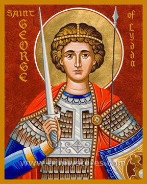 Apr 23 - “St. George of Lydda” © icon by Joan Cole. Happy Feast Day St. George! - trinitystores