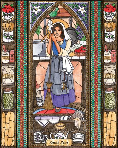 Apr 27 - “St. Zita” © artwork by Brenda Nippert. Happy Feast Day St. Zita! - trinitystores