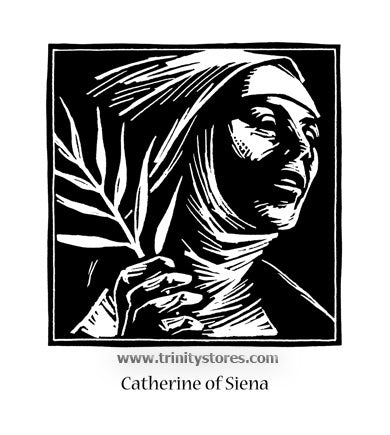 Apr 28 - “St. Catherine of Siena” © artwork by Julie Lonneman.