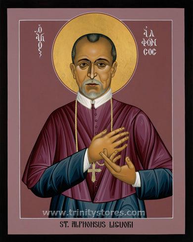 Aug 1 - St. Alphonsus Liguori icon by Br. Robert Lentz, OFM. - trinitystores