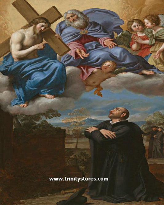 Aug 01 - St. Ignatius of Loyola's Vision of Christ and God the Father at La Storta by Museum Religious Art Classics. - trinitystores