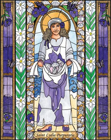 Aug 3 - St. Lydia Purpuraria artwork by Brenda Nippert. - trinitystores