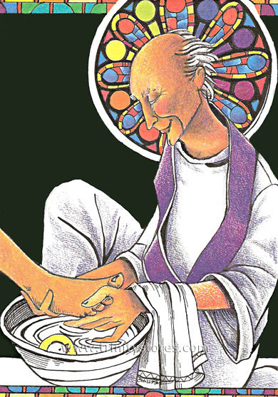 Aug 4 - “St. John Vianney” © artwork by Br. Mickey McGrath, OSFS