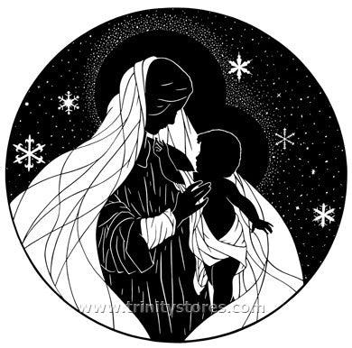 Aug 5 - Our Lady of the Snows silhouette art by Dan Paulos. - trinitystores