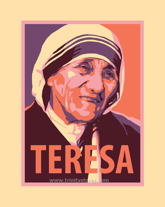 Aug 6 - “St. Teresa of Calcutta” © artwork by Julie Lonneman.