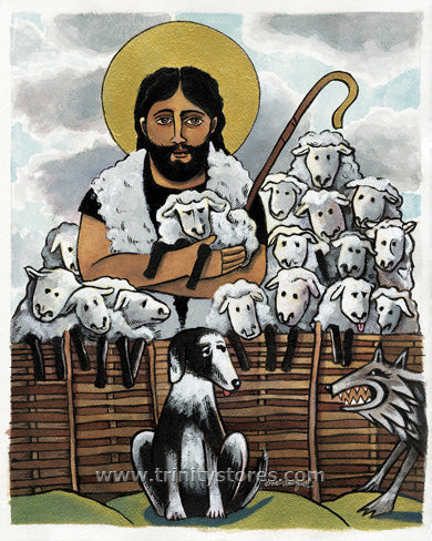 Aug 6 - “Good Shepherd” © artwork by Br. Mickey McGrath, OSFS.