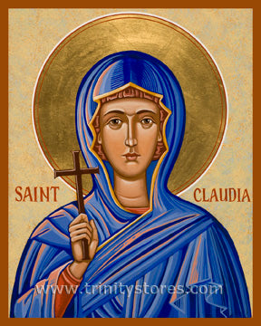 Aug 7 - “St. Claudia” © icon by Joan Cole.