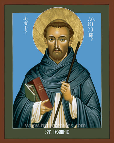 Aug 8 - “St. Dominic Guzman” © icon by Br. Robert Lentz, OFM.