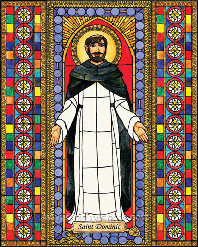 Aug 8 - “St. Dominic” © artwork by Brenda Nippert.