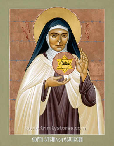 Aug 9 - “St. Edith Stein of Auschwitz” © icon by Br. Robert Lentz, OFM.