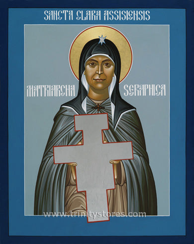 Aug 10 - “St. Clare of Assisi: Seraphic Matriarch” © icon by Br. Robert Lentz, OFM.