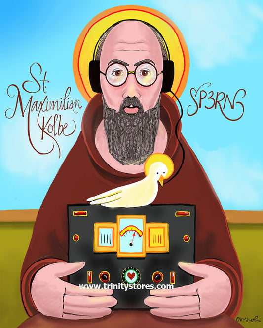 Aug 14 - “St. Maximilian Kolbe” © artwork by Br. Mickey McGrath, OSFS.