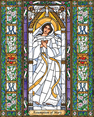 Aug 15 - “Assumption into Heaven” © artwork by Brenda Nippert