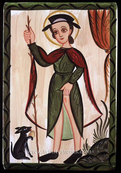 Aug 16 - “St. Roch” © retablos art by Br. Arturo Olivas, OFS.