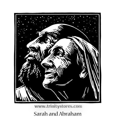Aug 19 - “St. Sarah and Abraham” © artwork by Julie Lonneman, OSFS