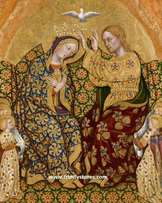 Aug 22 - Coronation of Mary by Museum Religious Art Classics. - trinitystores