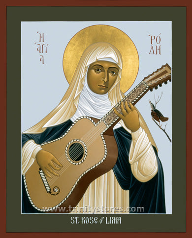 Aug 23 - “St. Rose of Lima” © icon by Br. Robert Lentz, OFM.