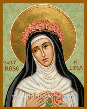 Aug 23 - St. Rose of Lima icon by Joan Cole. - trinitystores