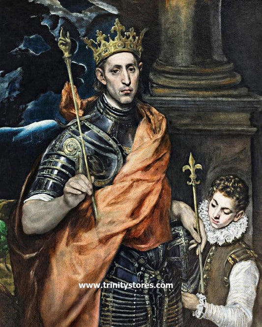 Aug 25 - St. Louis, King of France by Museum Religious Art Classics. - trinitystores