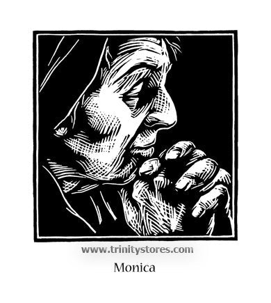 Aug 27 - “St. Monica” © artwork by Julie Lonneman.