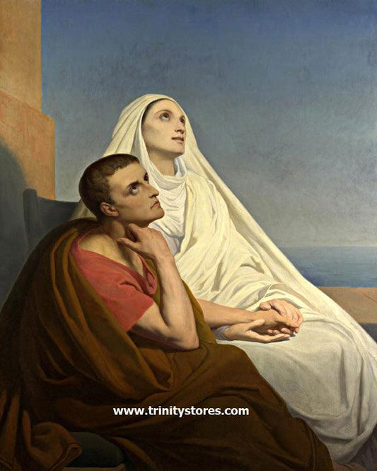 Aug 29 - Sts. Augustine and Monica by Museum Religious Art Classics. - trinitystores