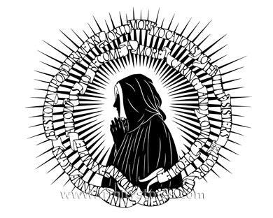 Aug 30 - St. Jeanne Jugan silhouette art by Dan Paulos. - trinitystores