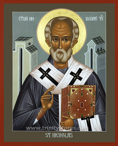 Dec 6 - “St. Nicholas of Myra” © icon by Br. Robert Lentz, OFM.