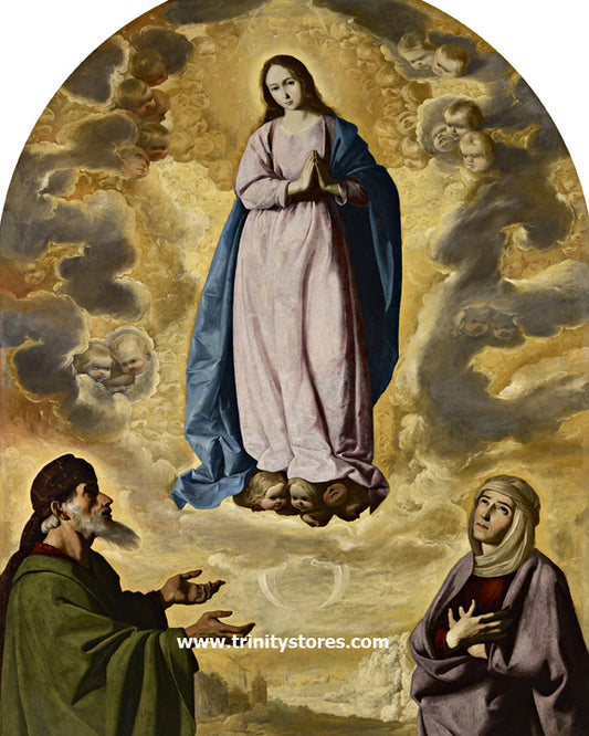 Dec 7 - “Immaculate Conception with Sts. Joachim and Anne” by Museum Religious Art Classics.