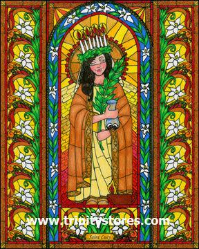 Dec 13 - “St. Lucy” © retablos art by Brenda Nippert.