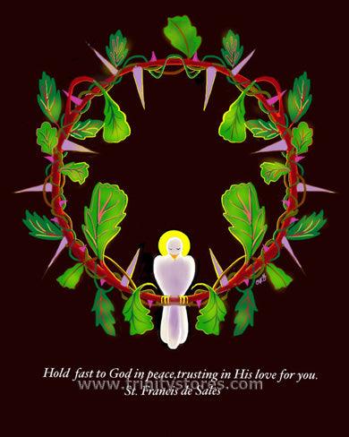 Dec 15 - Hold Fast to God artwork by Br. Mickey McGrath, OSFS. - trinitystores