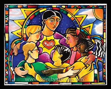 Dec 19 - All Are Welcome artwork by Br. Mickey McGrath, OSFS. - trinitystores