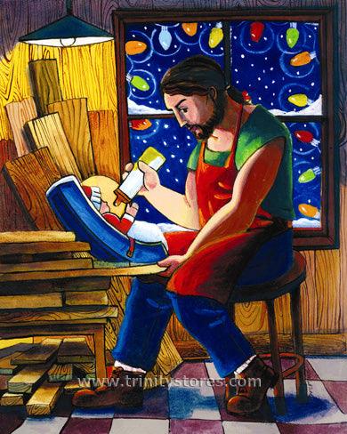 Dec 23 St. Joseph and Sons Christmas artwork by Br. Mickey McGrath, OSFS. - trinitystores