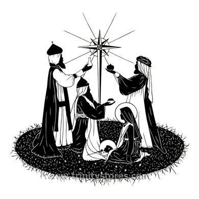 Dec 23 We Three Kings silhouette art by Dan Paulos. - trinitystores