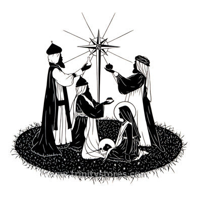 Dec 23 “We Three Kings” © silhouette art by Dan Paulos.