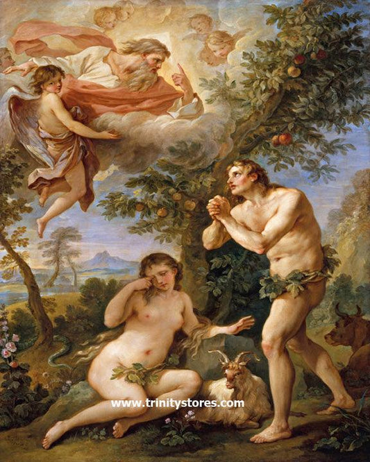 Dec 24 - Rebuke of Adam and Eve by Museum Religious Art Classics. - trinitystores