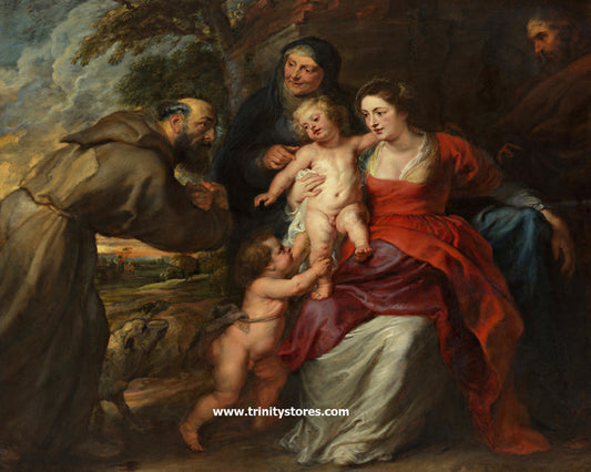 Dec 29 - “Holy Family with Sts. Francis and Anne and Infant St. John the Baptist” by Museum Religious Art Classics.