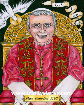 Dec 31 - “Pope Benedict XVI” © artwork by Brenda Nippert.