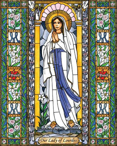 Feb 11 - Our Lady of Lourdes artwork by Brenda Nippert. - trinitystores